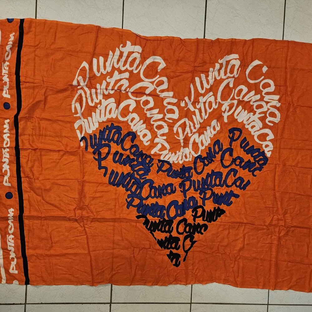 Punta Cana, Dominican Republic - Orange 62" x 42" Beach Wrap Coverup